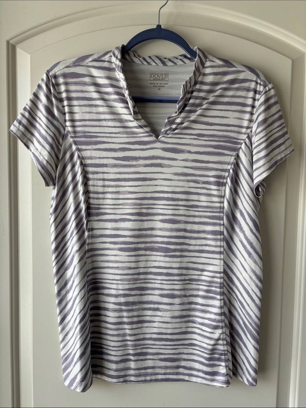 Dover Saddlery Schooling Short Sleeve Tee- M- Lilac Purple/White